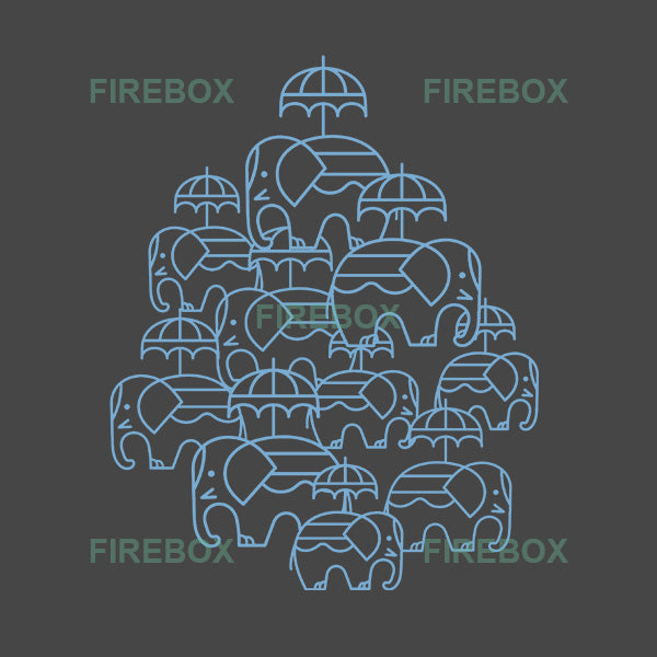 Pooram Elephants - Blue line