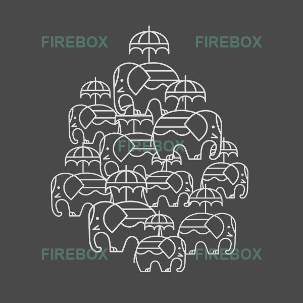 Pooram Elephants-Charcoal Grey